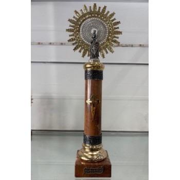 VIRGEN DEL PILAR 40,5 CM MARMOL ALABASTRO CON BOCEL VIRGEN DEL PILAR 40,5 CM MARMOL ALABASTRO CON BOCEL