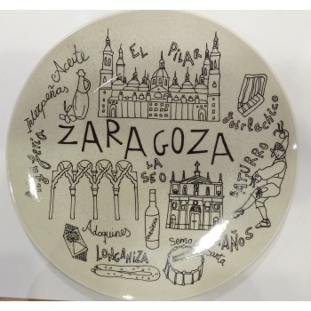 PLATO GRIS ZARAGOZA PLATO GRIS ZARAGOZA